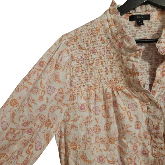 J Crew Soft Gauze Garden Top In Whimsy Paisley - Picture 3 of 7